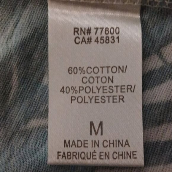 Chaser Palm Tree Print Shirttail Tank Top - Picture 5 of 6